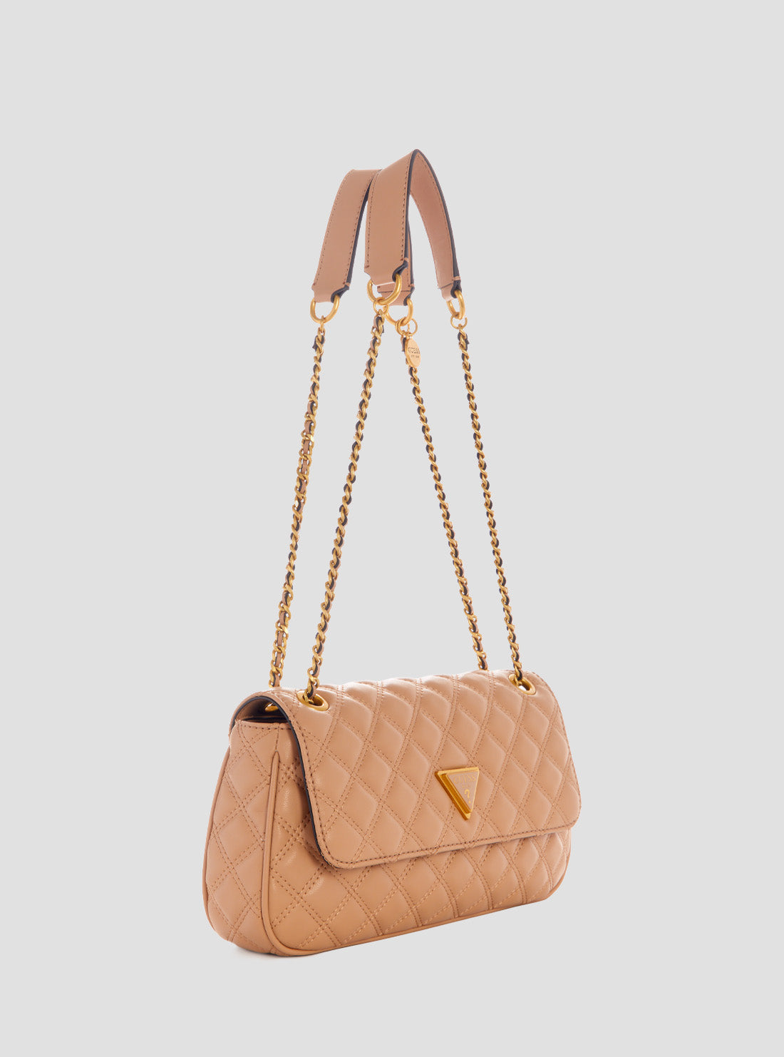 Beige Giully Convertible Crossbody Flap Bag