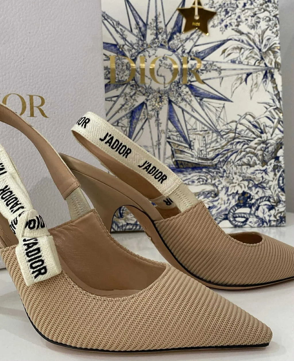 Escarpins J'Adior en toile (beige)