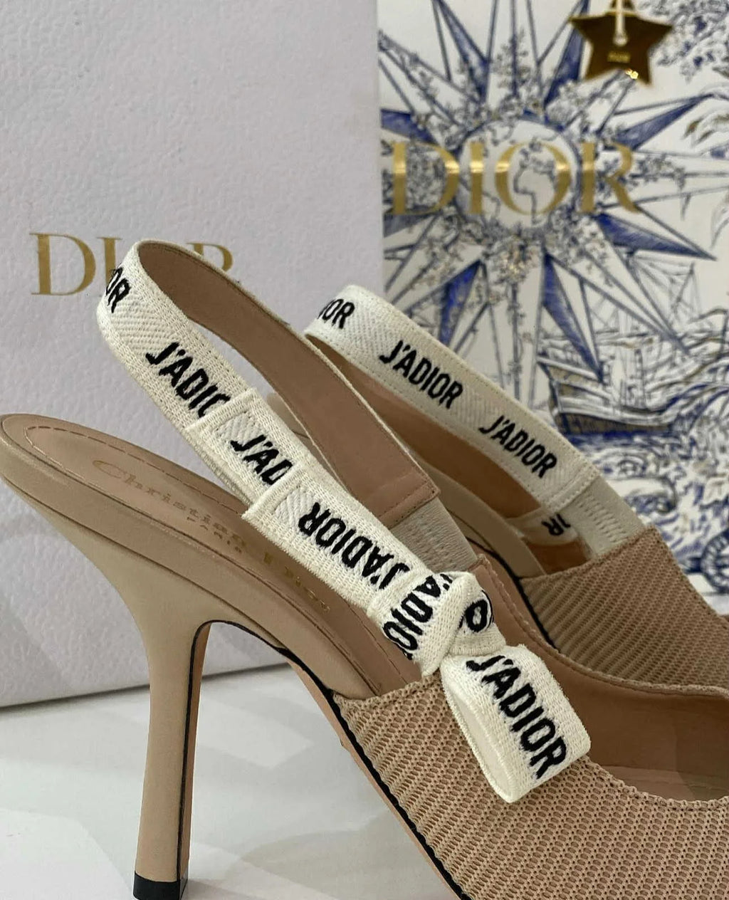 Escarpins J'Adior en toile (beige)